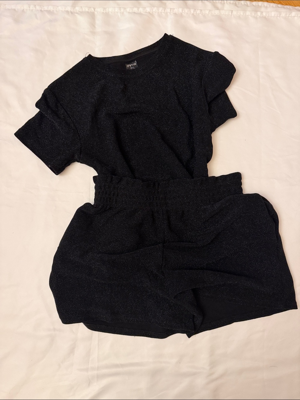 Black Sparkle Two-Piece Lounge Set 11-12 years old dressy outfit